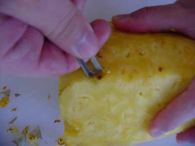 how to cut up a pineapple